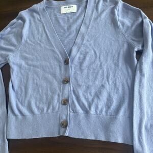 Old Navy Girl Size XL (14/16) Lavender Long Sleeve Button Front Cotton Cardigan